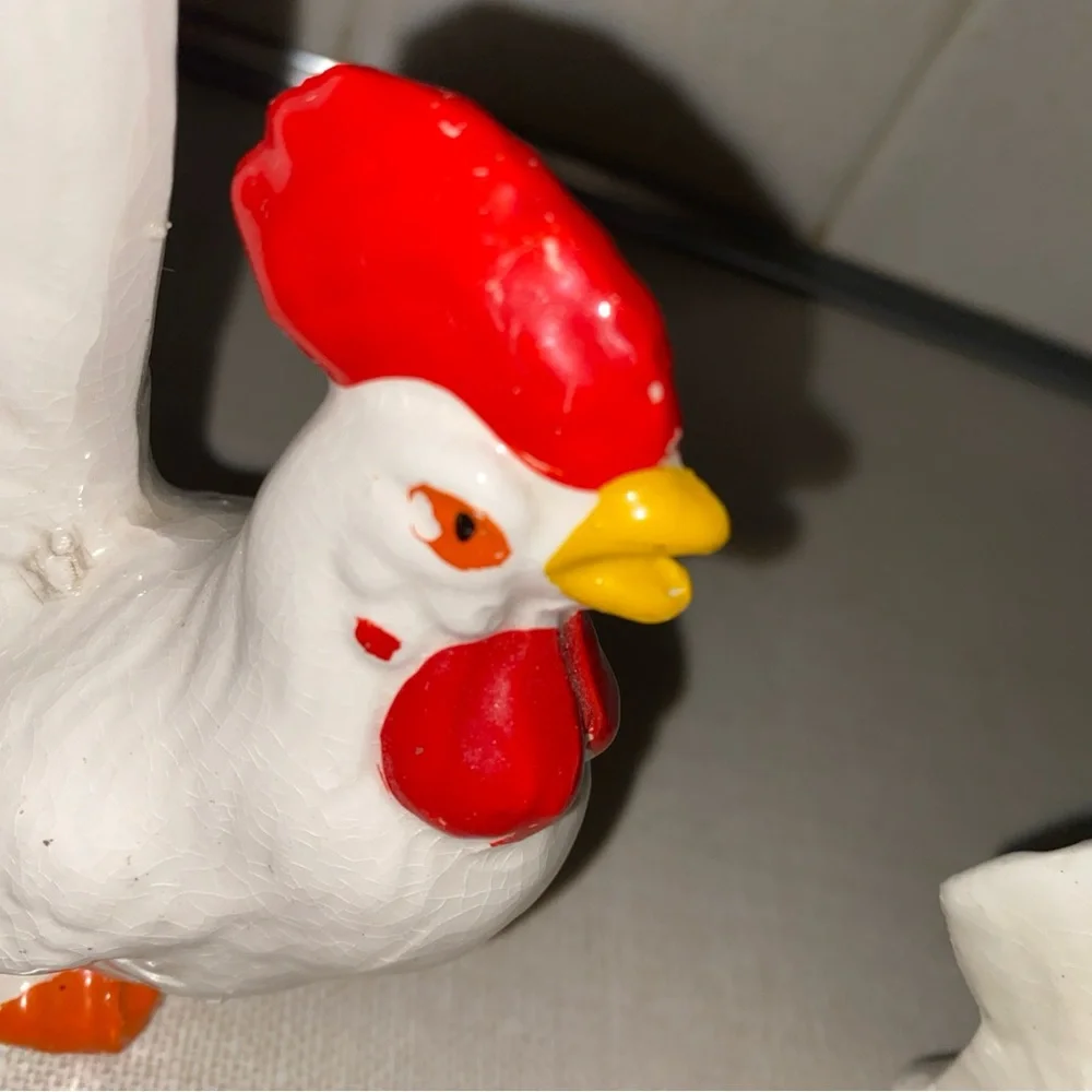 Vintage Japan Rooster Hen Chicken Salt And Pepper Shakers‎ Set